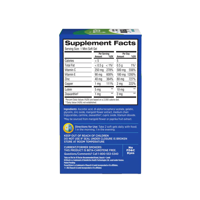 PreserVision® AREDS 2 Vitamin & Mineral Supplement 120 Count Soft Gels